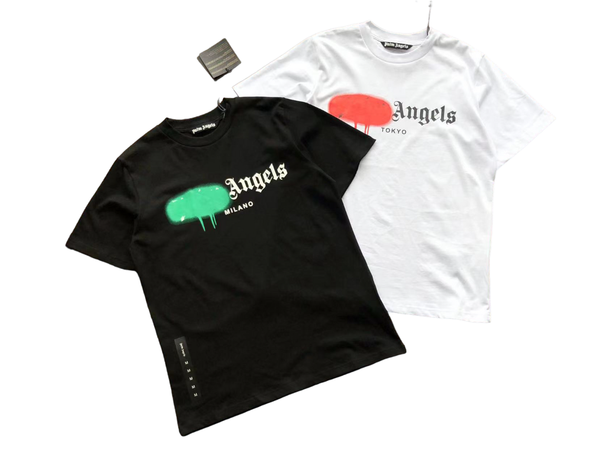 Palm Angels Graffiti Logo Tricou - prezentare produs