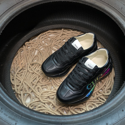 Gucci Rython Negru Rainbow Logo Pantofi sport - prezentare produs