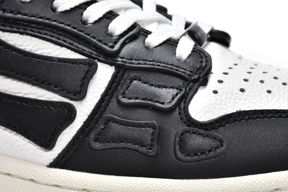 Amiri Skeleton Low Alb Negru - prezentare produs