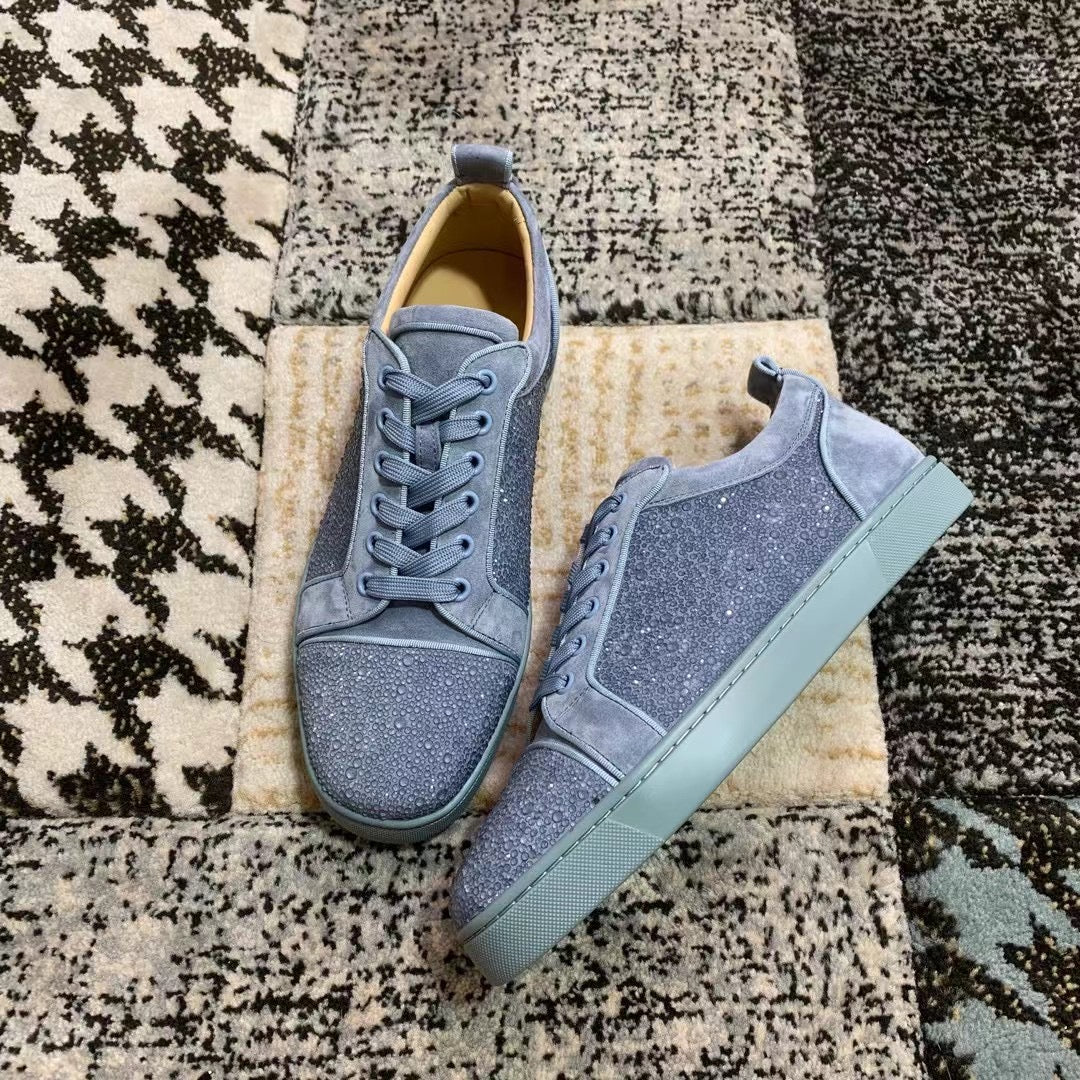 Christian Louboutin Clasic Gri Diamonds Low - prezentare produs