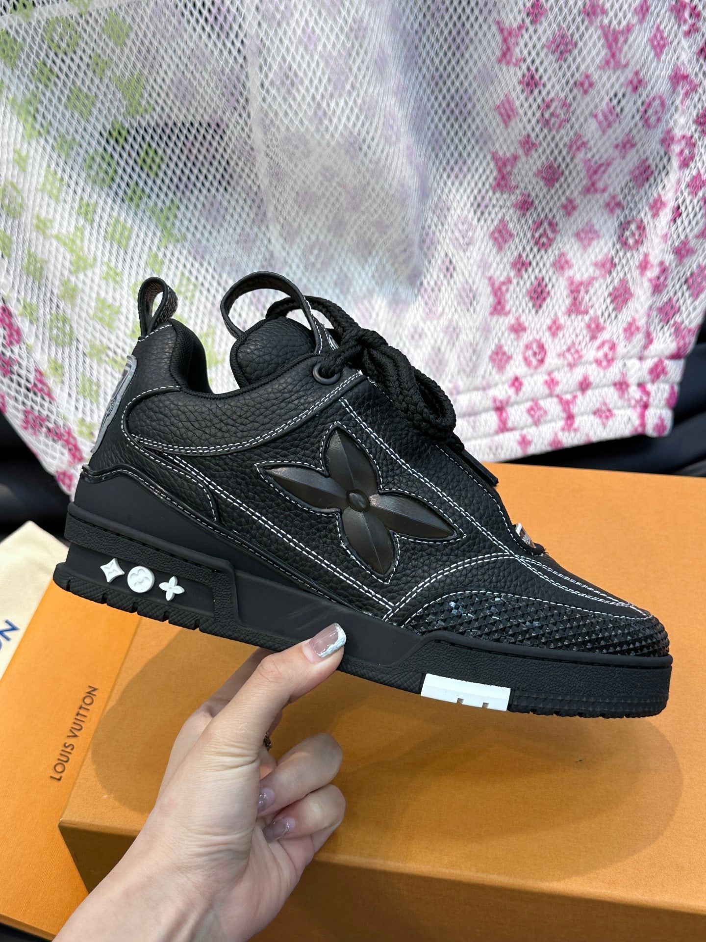 Louis Vuitton LV Skate Albastru Piele Pantofi sport - prezentare produs