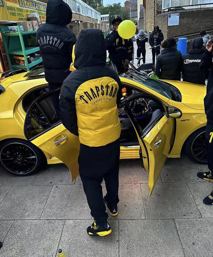 Trapstar Geacă Arch Puffer Geacă Negru Galben New Colecție - prezentare produs