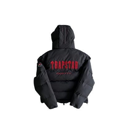 Trapstar Geacă Hooded Negru Roșu New Colecție - prezentare produs