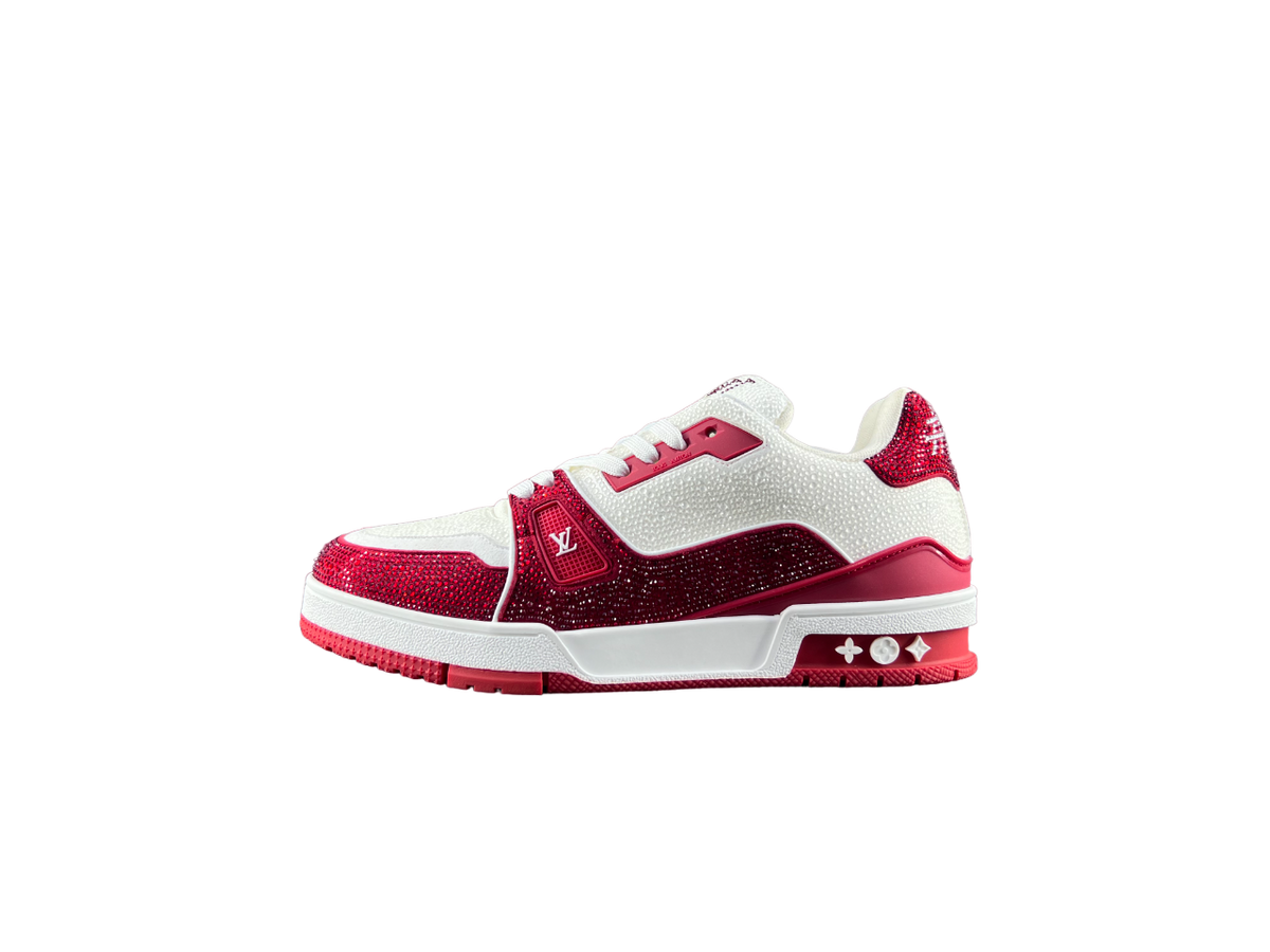 Louis Vuitton LV Trainers Roșu Alb Diamonds - prezentare produs