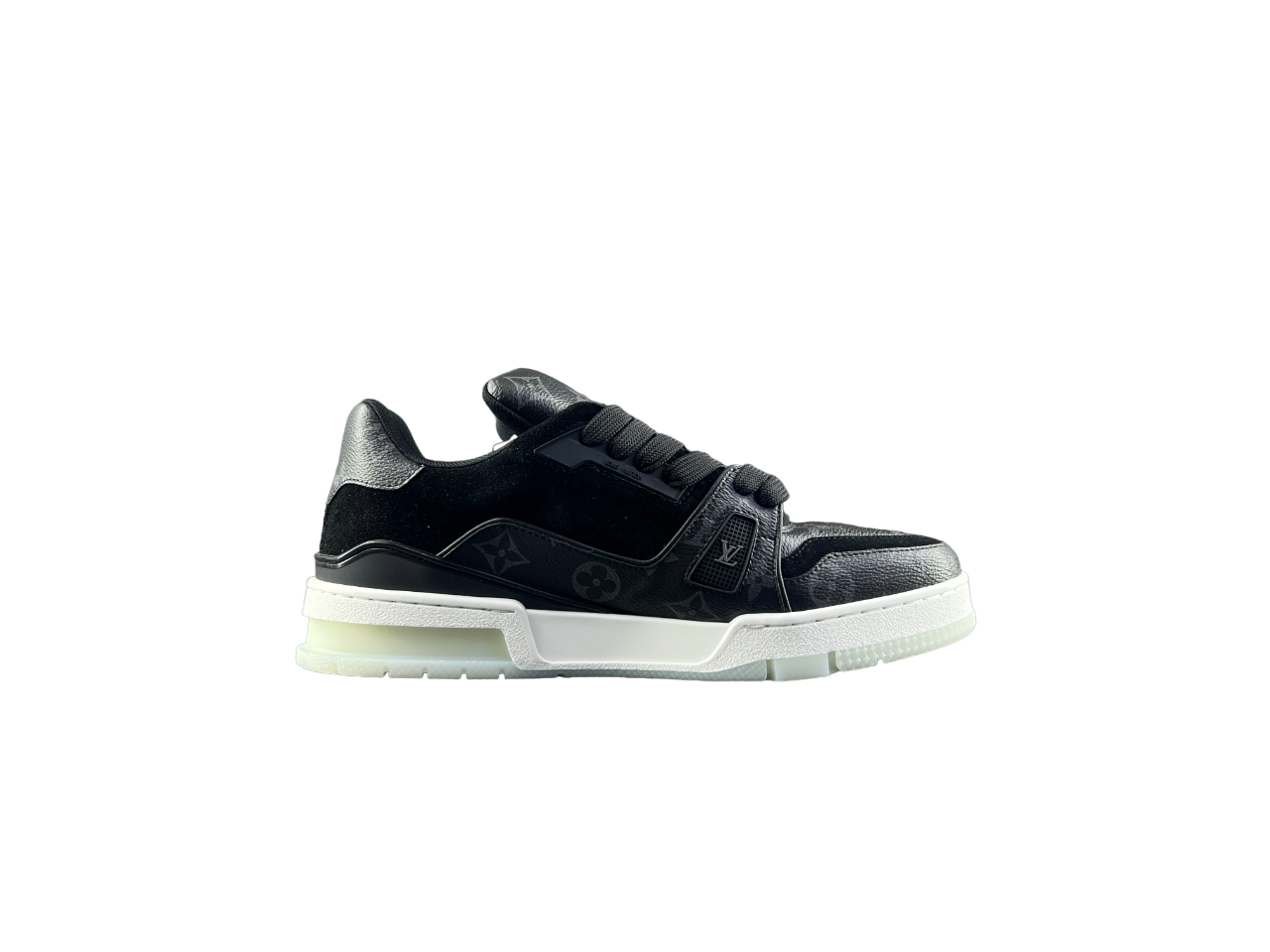 Louis Vuitton LV Pantofi sport Negru Alb Sole - prezentare produs