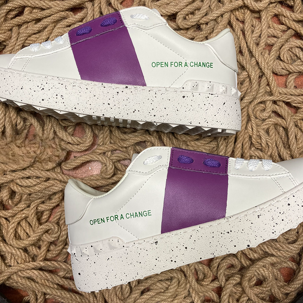 Valentino Open Închis Violet Alb - prezentare produs