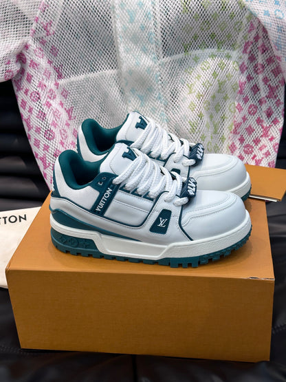 Louis Vuitton LV Pantofi sport Maxi Alb Verde - prezentare produs