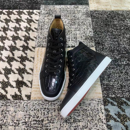 Christian Louboutin Negru Snake Skin High - prezentare produs