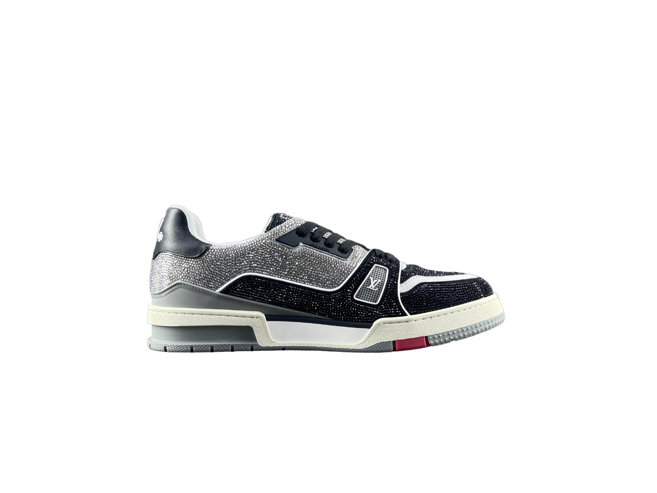 Louis Vuitton LV Pantofi sport Negru Alb Diamonds Luxury Ediție - prezentare produs