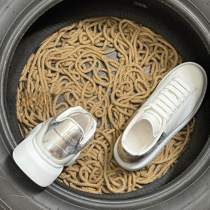 Alexander McQueen Argintiu Piele Pantofi sport - prezentare produs