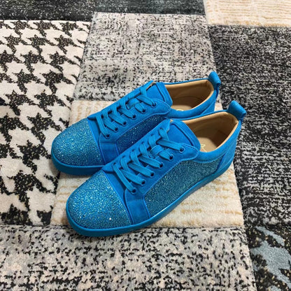 Christian Louboutin Deschis Albastru Diamonds Low - prezentare produs