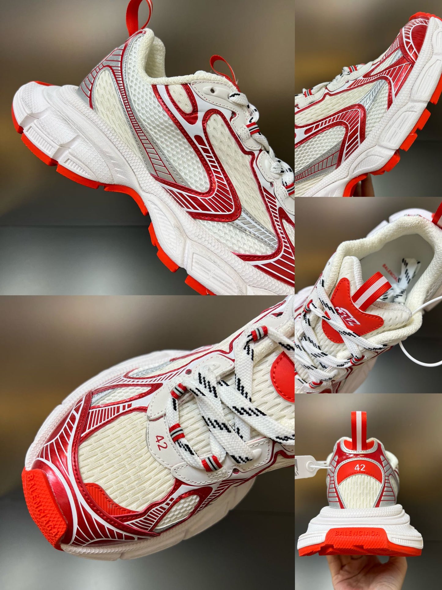 Balenciaga 3XL Roșu Alb Pantofi sport - prezentare produs