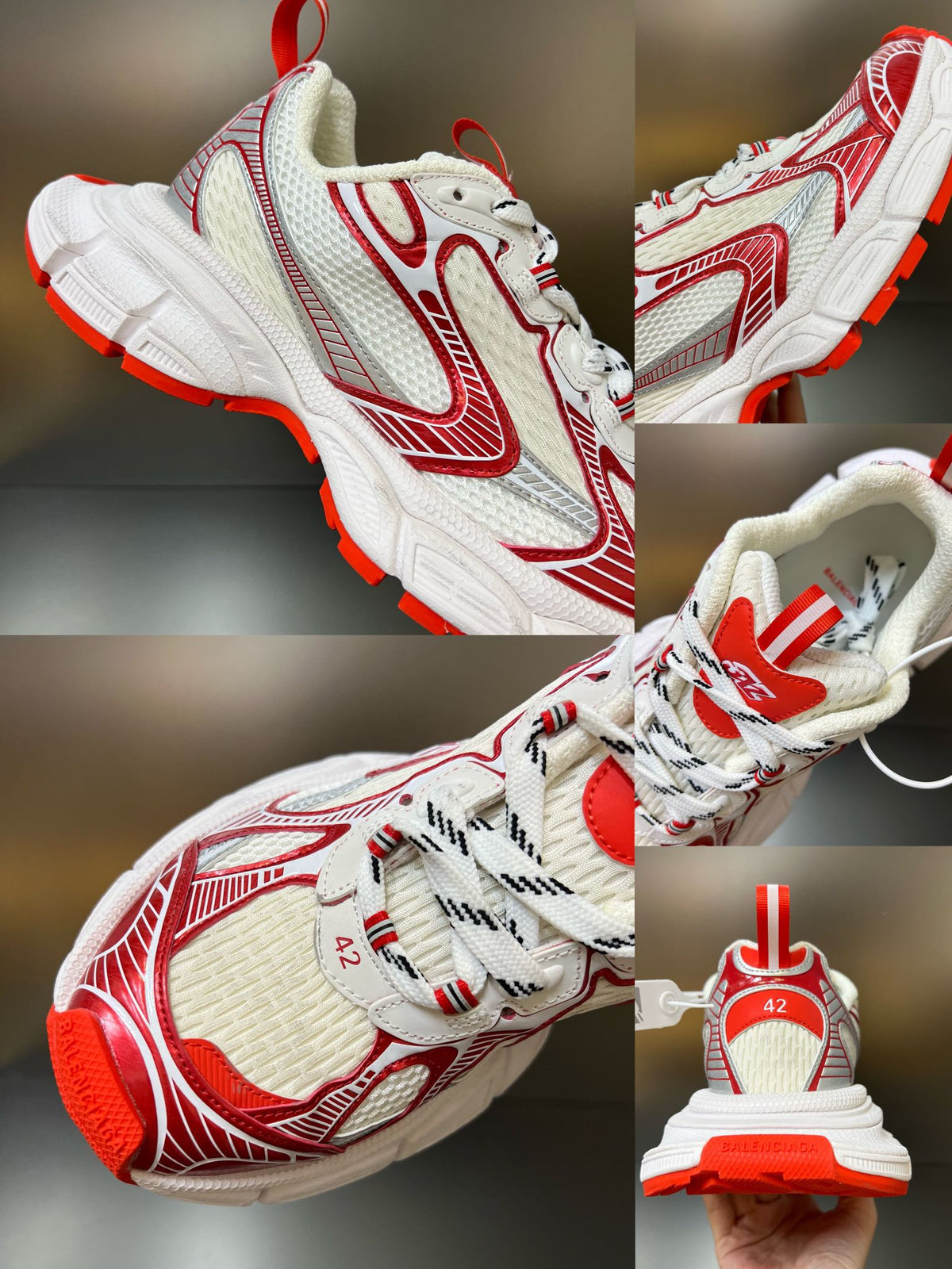 Balenciaga 3XL Roșu Alb Pantofi sport - prezentare produs
