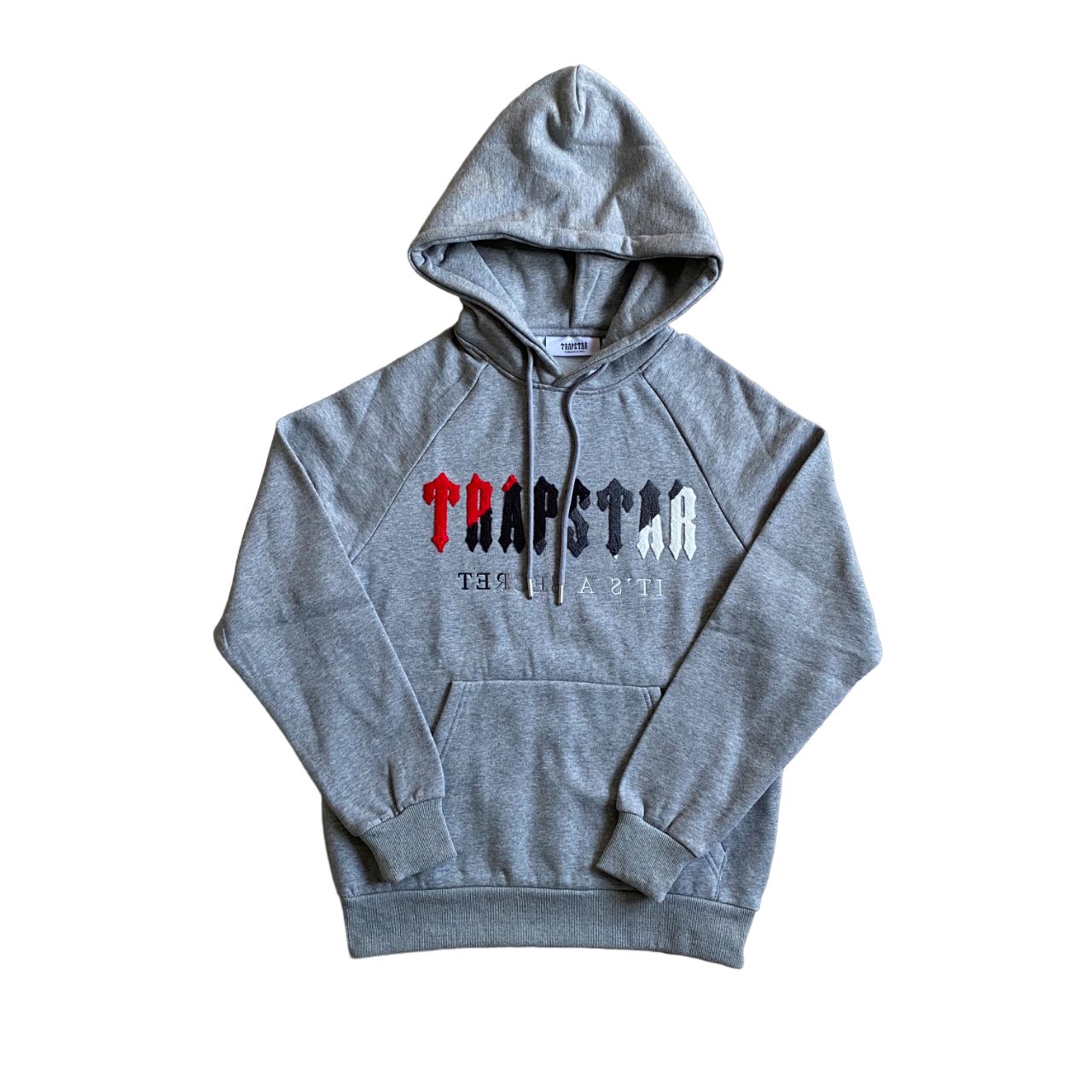Trapstar Chenille Hooded Trening Negru Roșu Gri Roșu - prezentare produs