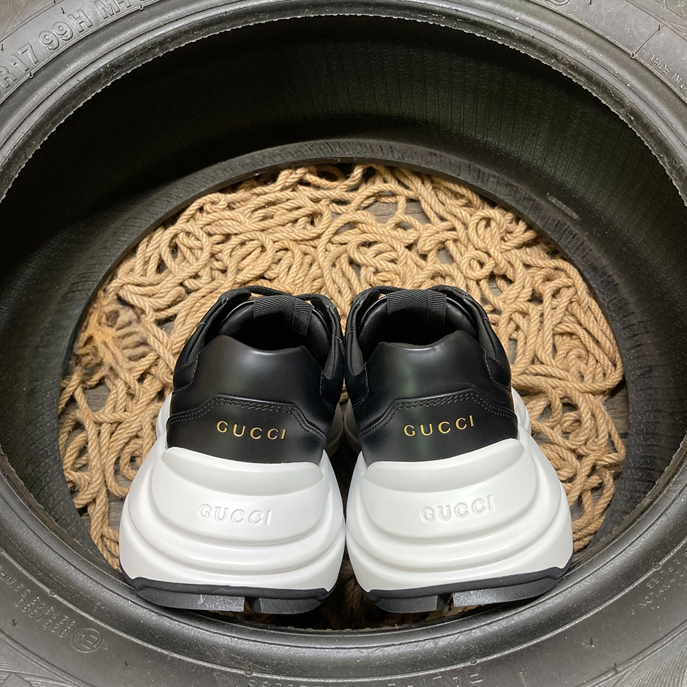 Gucci Rython Negru Alb Pantofi sport - prezentare produs