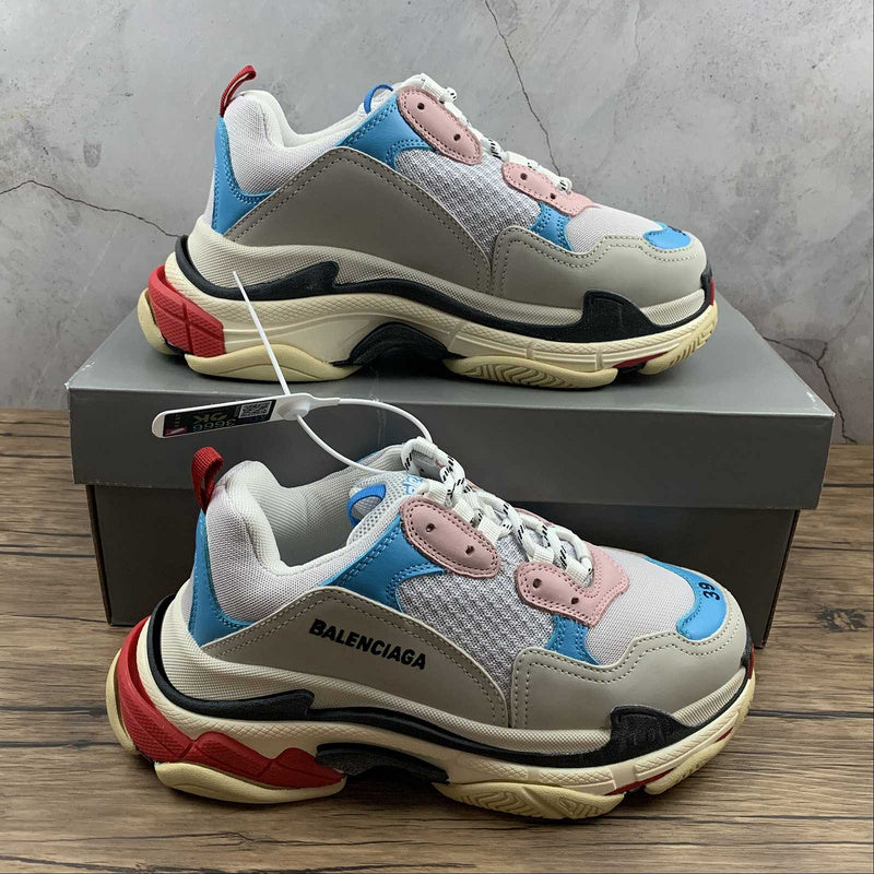 Balenciaga Triple S Albastru Roșu - prezentare produs