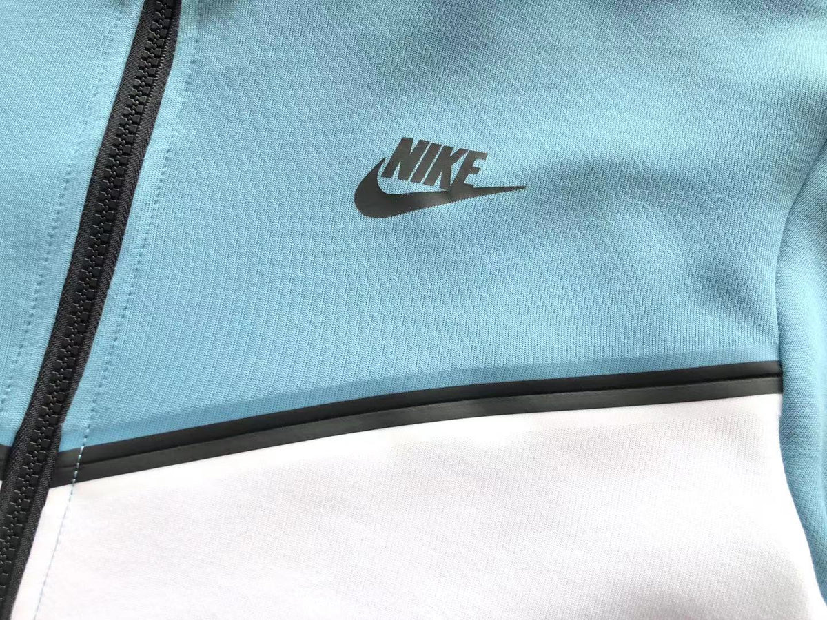 Nike Tech Fleece Albastru Alb Fleece - prezentare produs