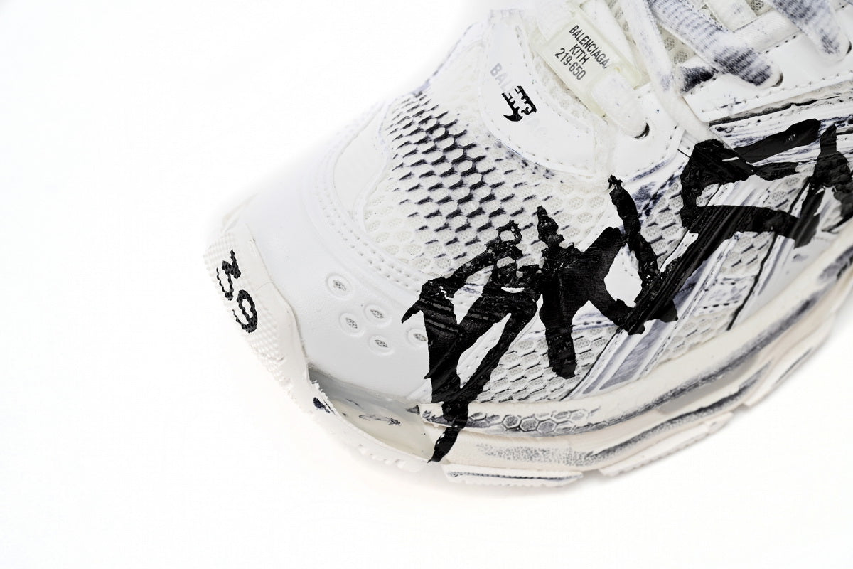 Balenciaga Runner Alb Grafitti - prezentare produs