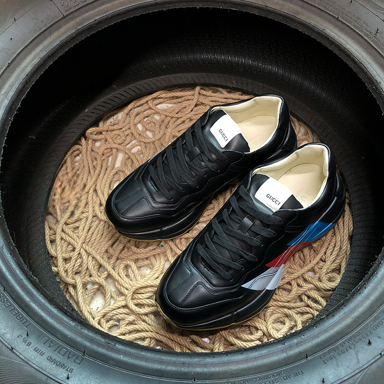 Gucci Rython Negru 3 Stripes Pantofi sport - prezentare produs