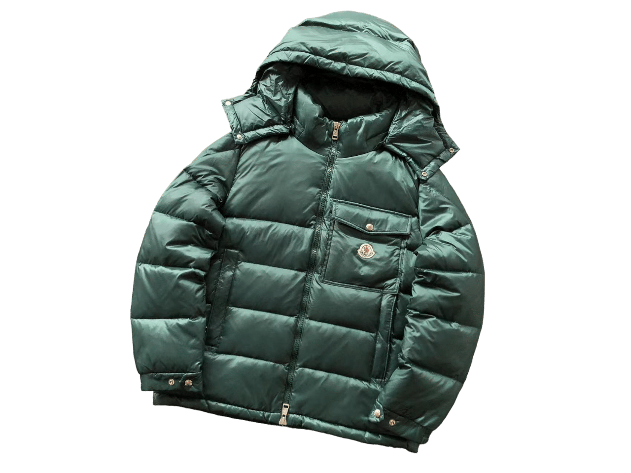 Moncler Geacă Verde Negru - prezentare produs