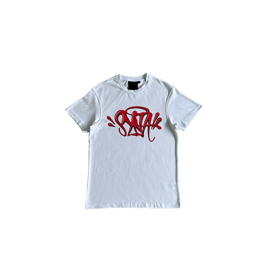 Syna Chrome Tricou Alb Roșu - prezentare produs