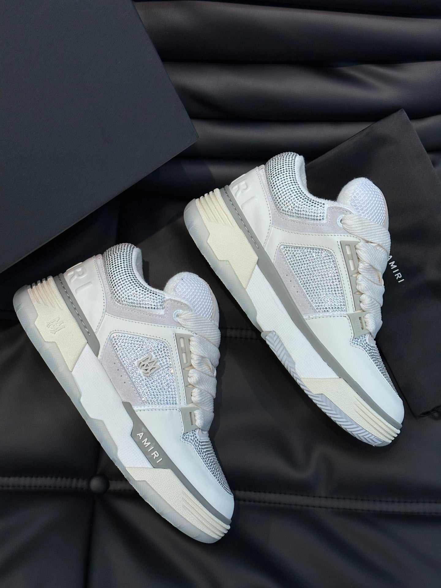Amiri Ma 1 Alb Gri Diamonds New Colecție Pantofi sport - prezentare produs