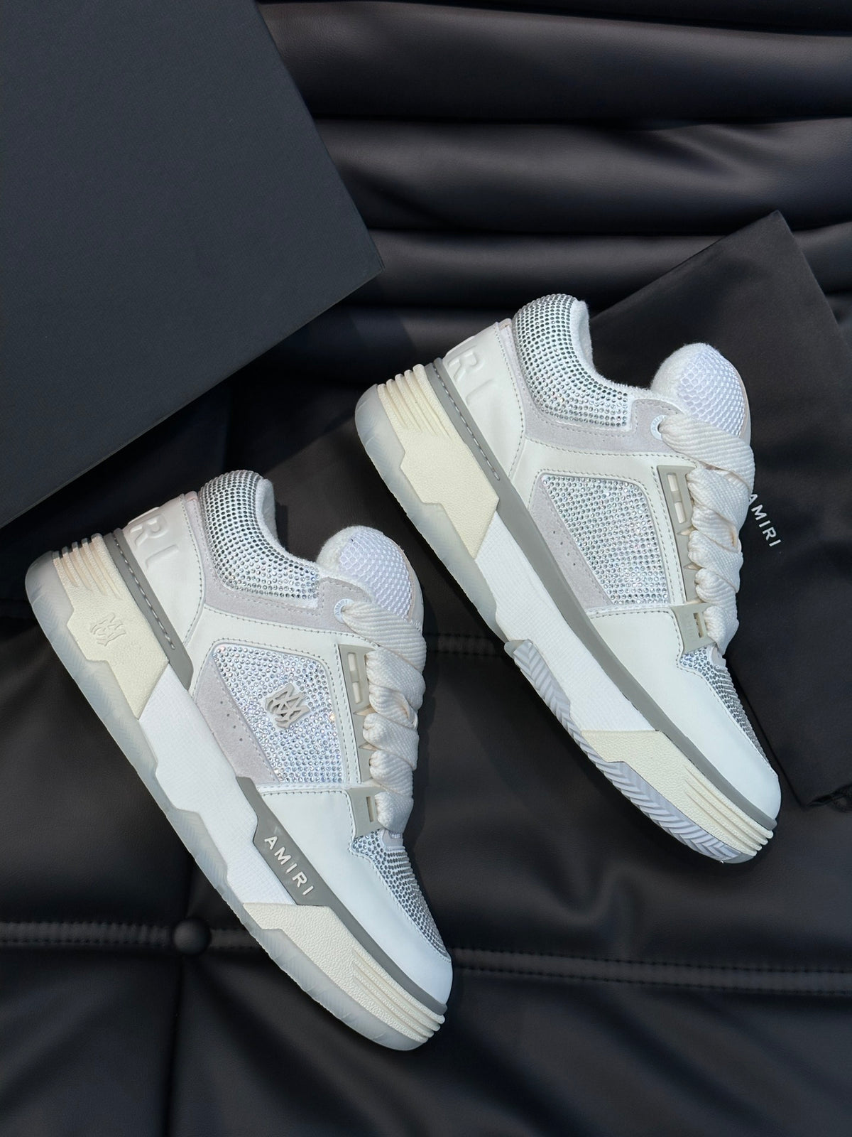 Amiri Ma 1 Alb Gri Diamonds New Colecție Pantofi sport - prezentare produs