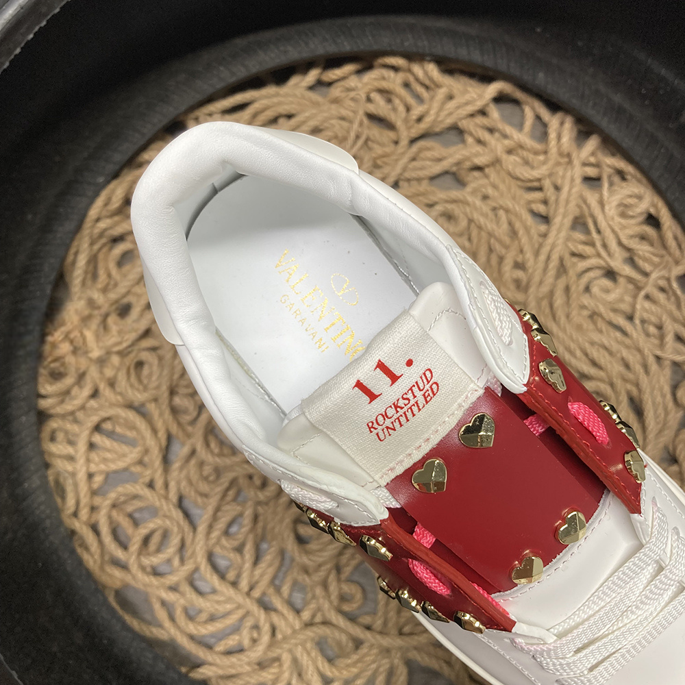 Valentino Rockstud Roșu Alb Pantofi sport - prezentare produs