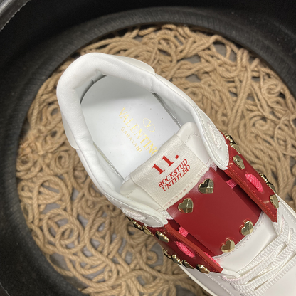 Valentino Rockstud Roșu Alb Pantofi sport - prezentare produs