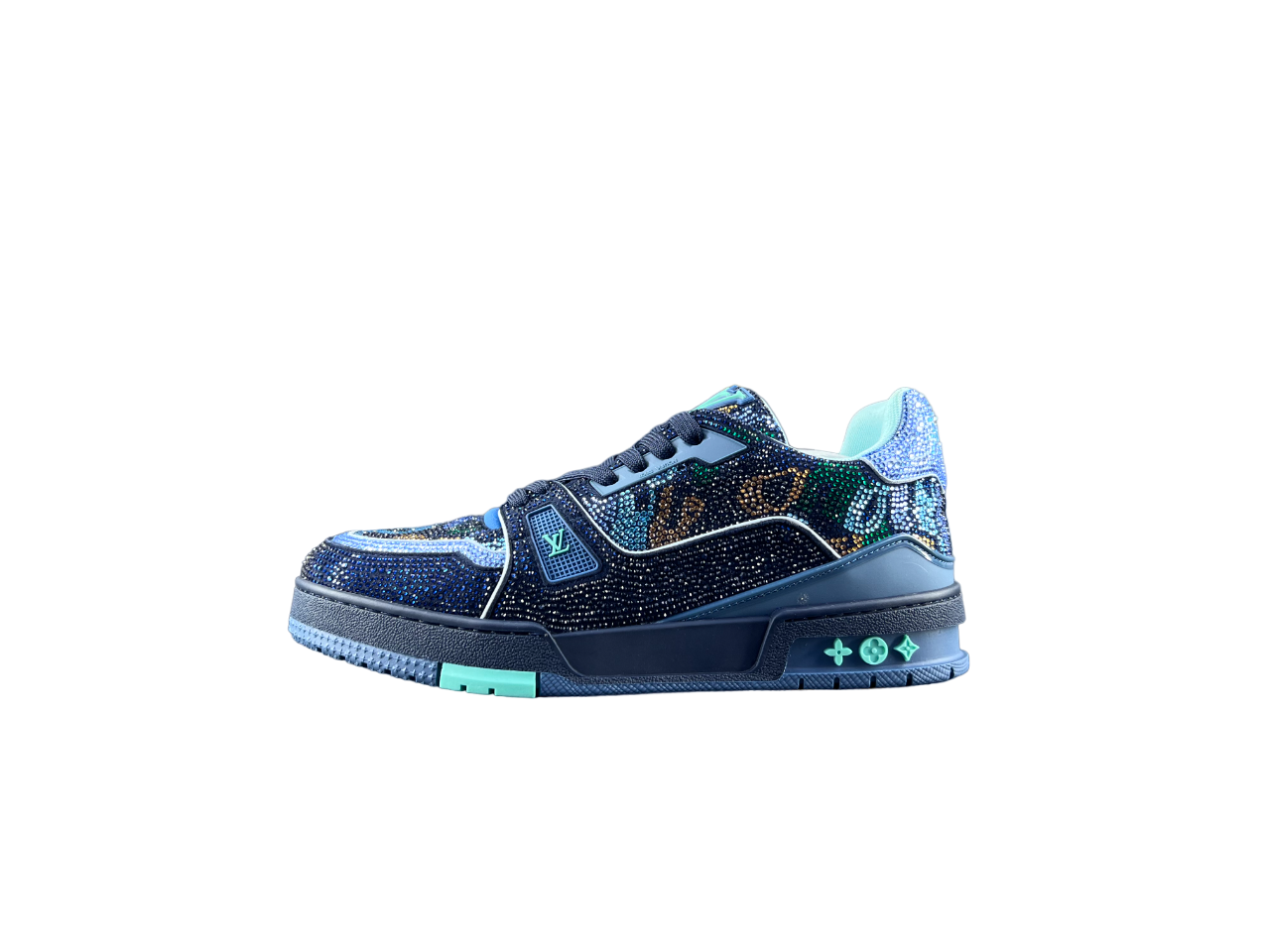Louis Vuitton LV Trainers Albastru Diamonds Luxury Ediție - prezentare produs