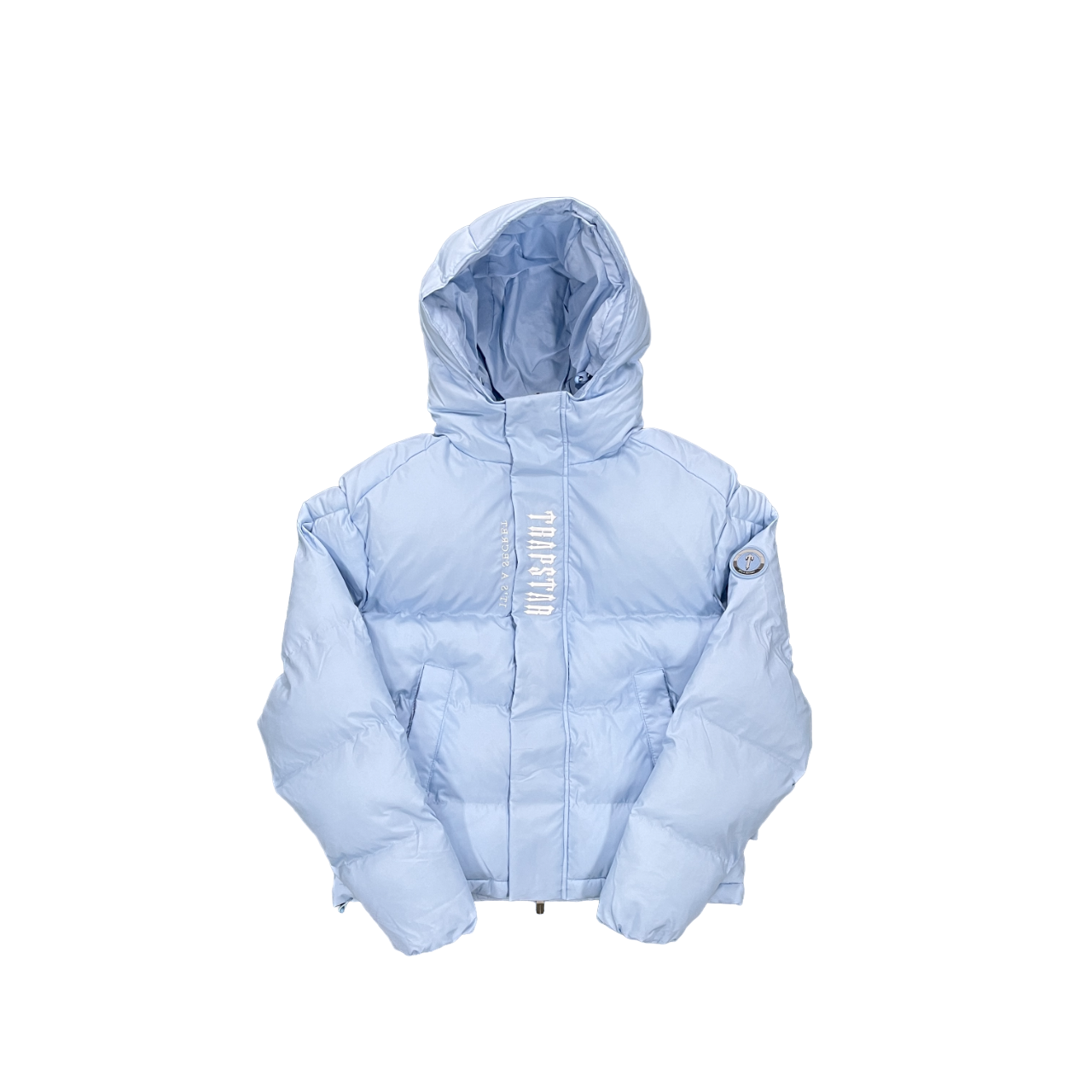 Trapstar Decoded Hooded Puffer Geacă Ice Albastru - prezentare produs