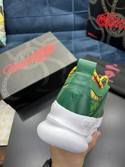Versace Chain Reaction Verde Pattern Pantofi sport - prezentare produs