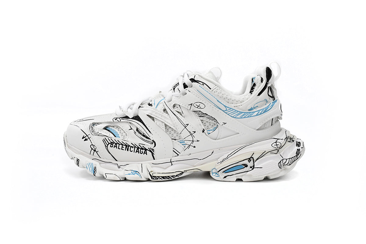 Balenciaga Track Alb Graffiti - prezentare produs