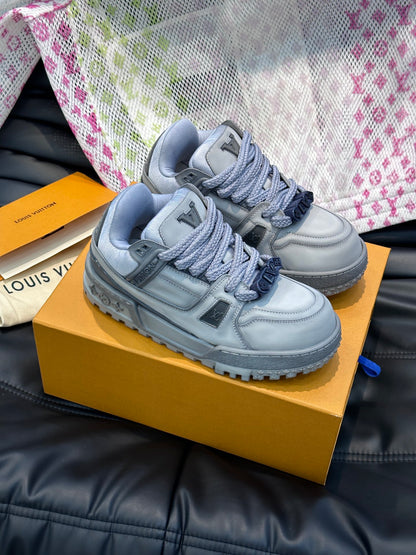 Louis Vuitton LV Pantofi sport Maxi Washed Gri - prezentare produs