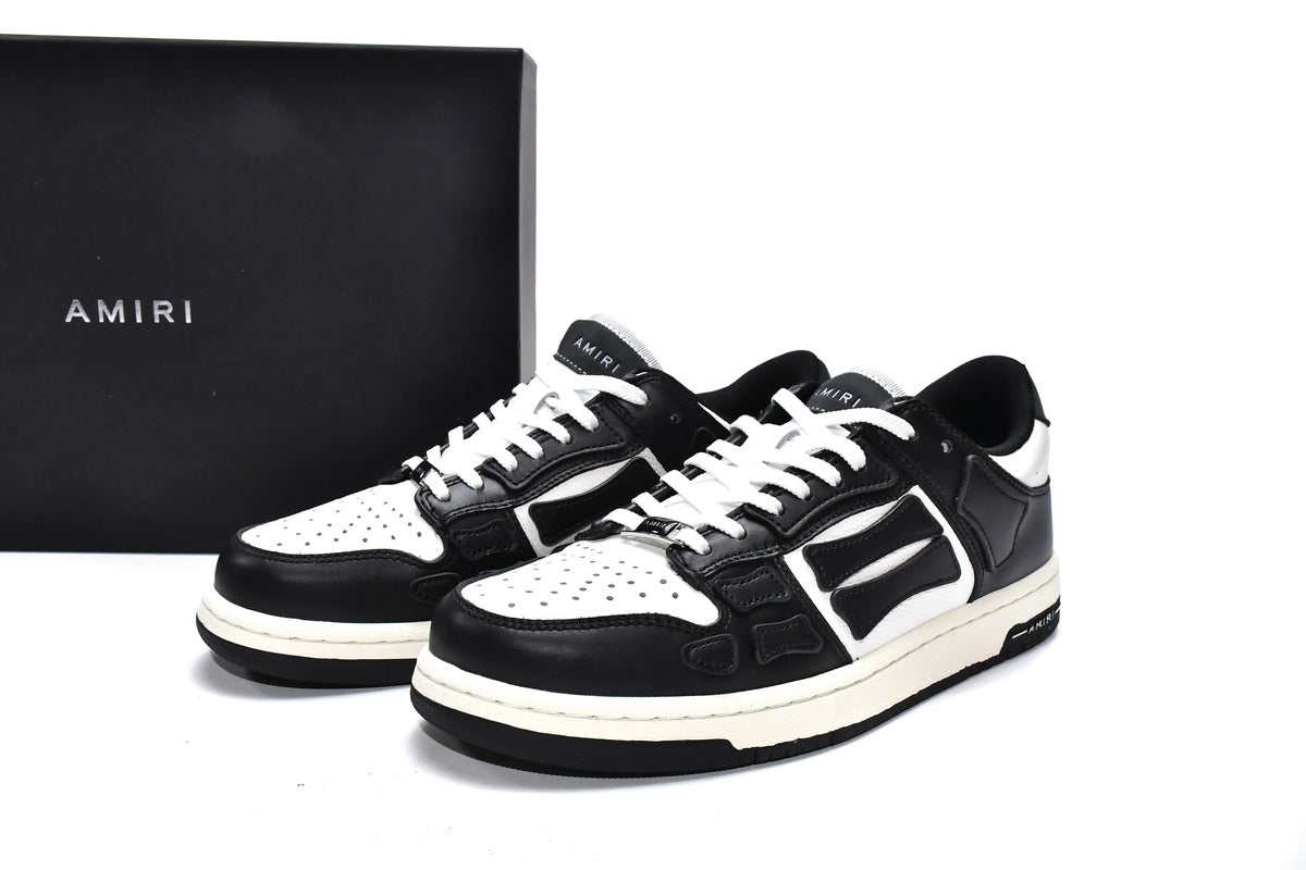 Amiri Skeleton Low Alb Negru - prezentare produs