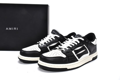 Amiri Skeleton Low Alb Negru - prezentare produs