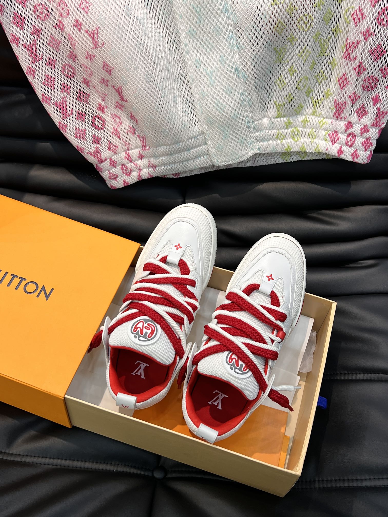 Louis Vuitton LV Skate Alb Roșu Pantofi sport - prezentare produs