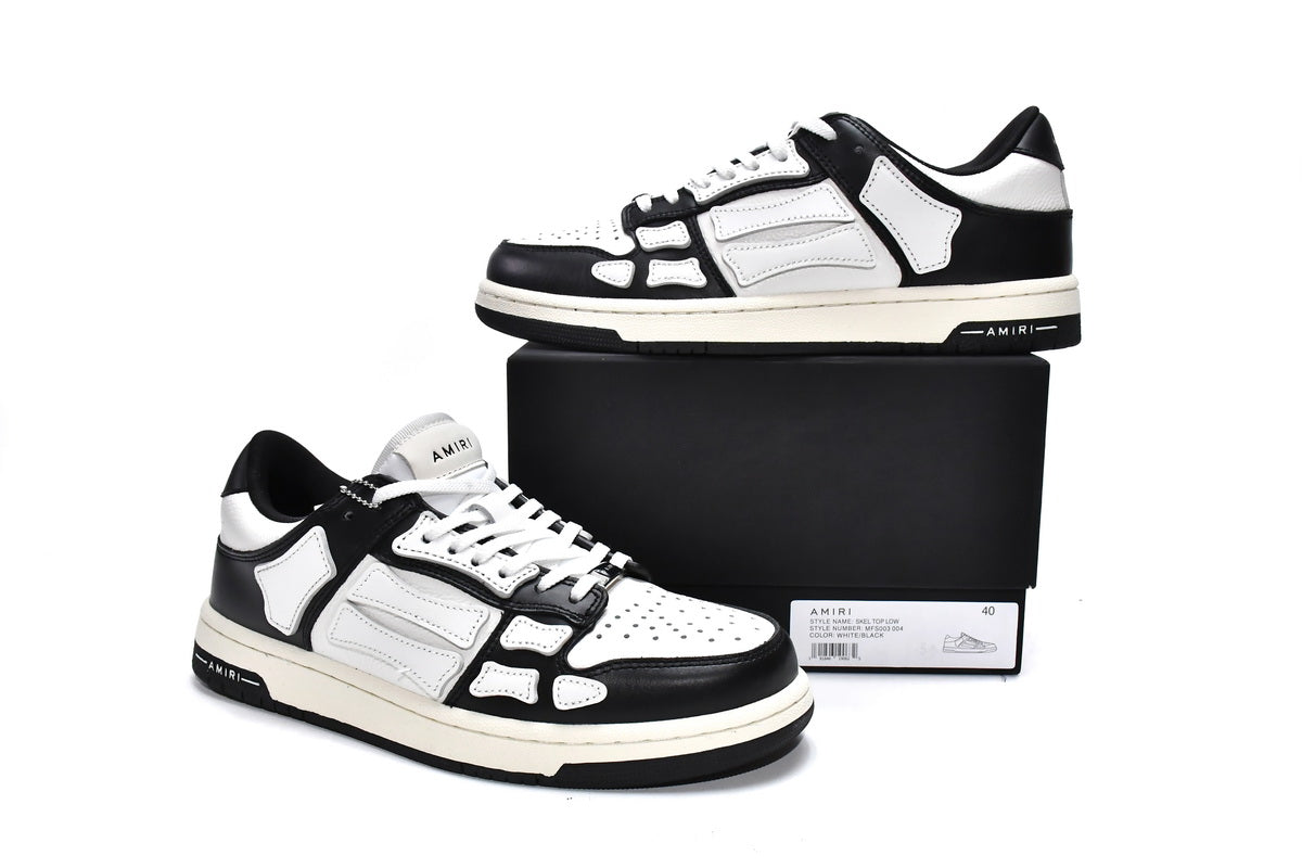 Amiri Skeleton Low Negru Alb - prezentare produs