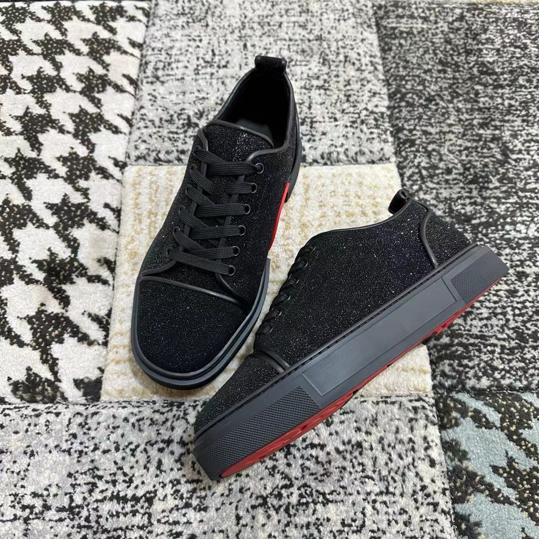 Christian Louboutin Negru Shiny Low - prezentare produs