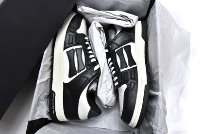 Amiri Skeleton Low Alb Negru - prezentare produs