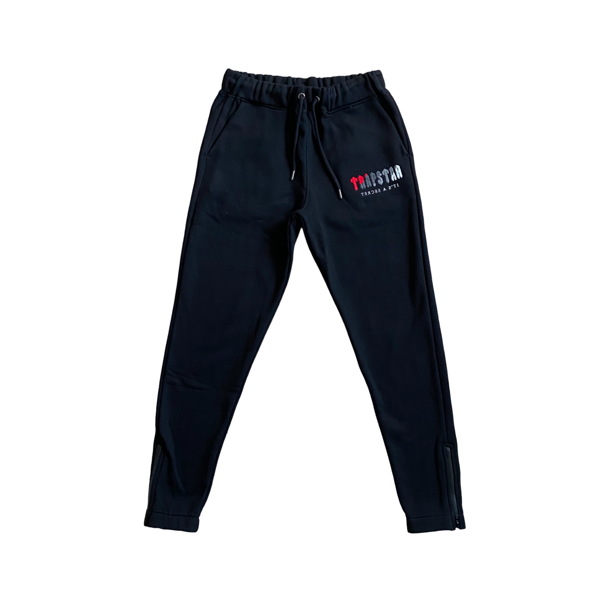 Trapstar Chenille Hooded Trening Negru Roșu Gri Roșu - prezentare produs