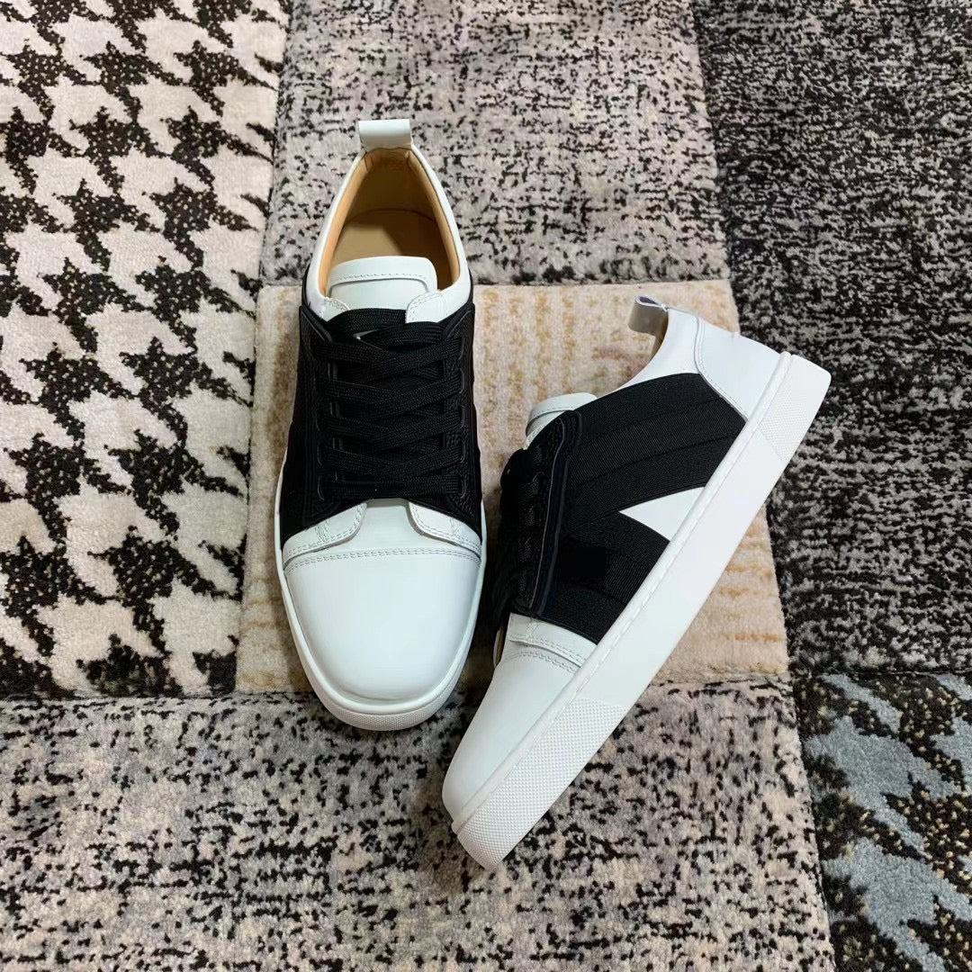 Christian Louboutin Negru Alb Low - prezentare produs