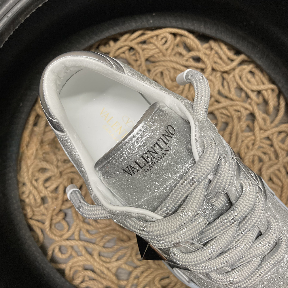 Valentino One Stud Argintiu Glitter Pantofi sport - prezentare produs