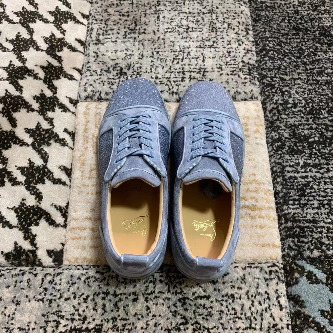 Christian Louboutin Clasic Gri Diamonds Low - prezentare produs
