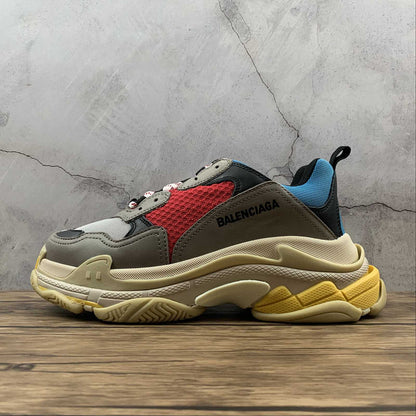 Balenciaga Triple S Roșu Albastru Bej - prezentare produs