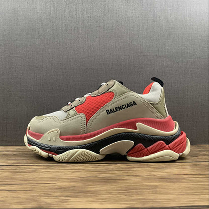 Balenciaga Triple S Roșu Bej - prezentare produs