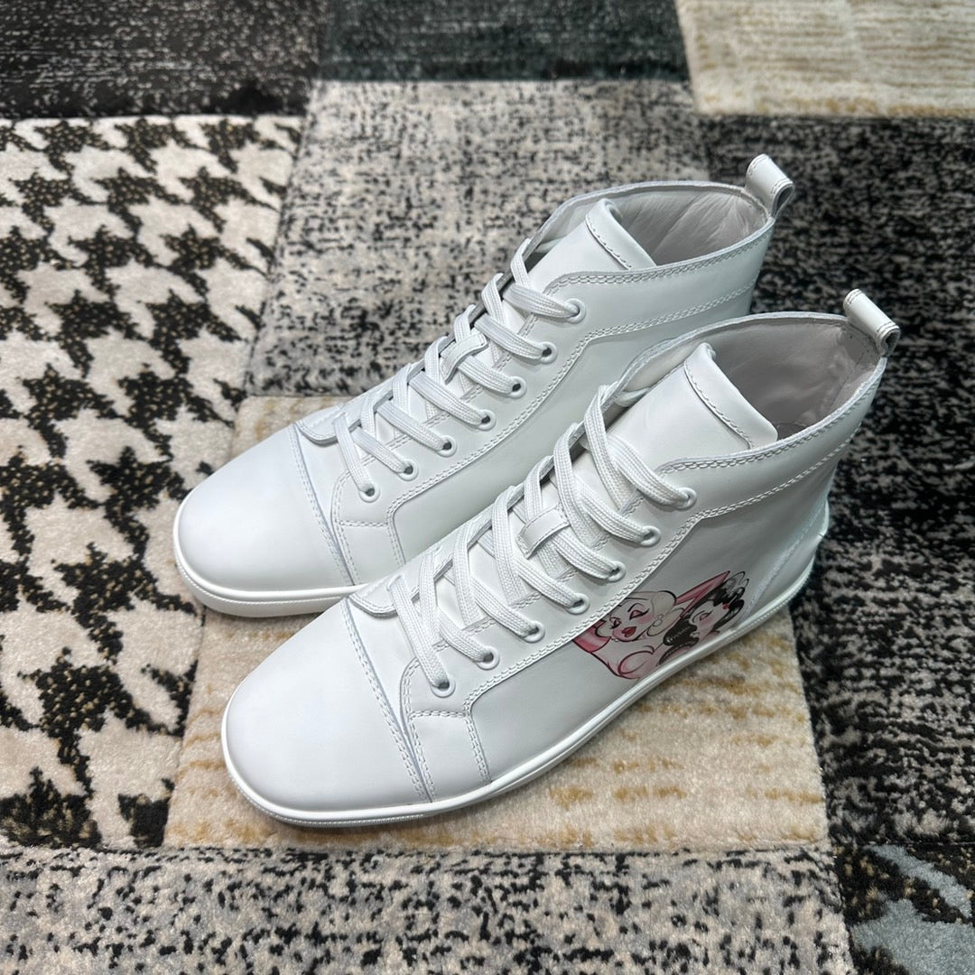 Christian Louboutin Alb Ladies Pattern High - prezentare produs