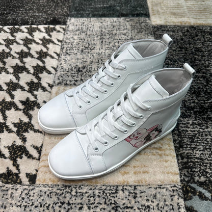 Christian Louboutin Alb Ladies Pattern High - prezentare produs