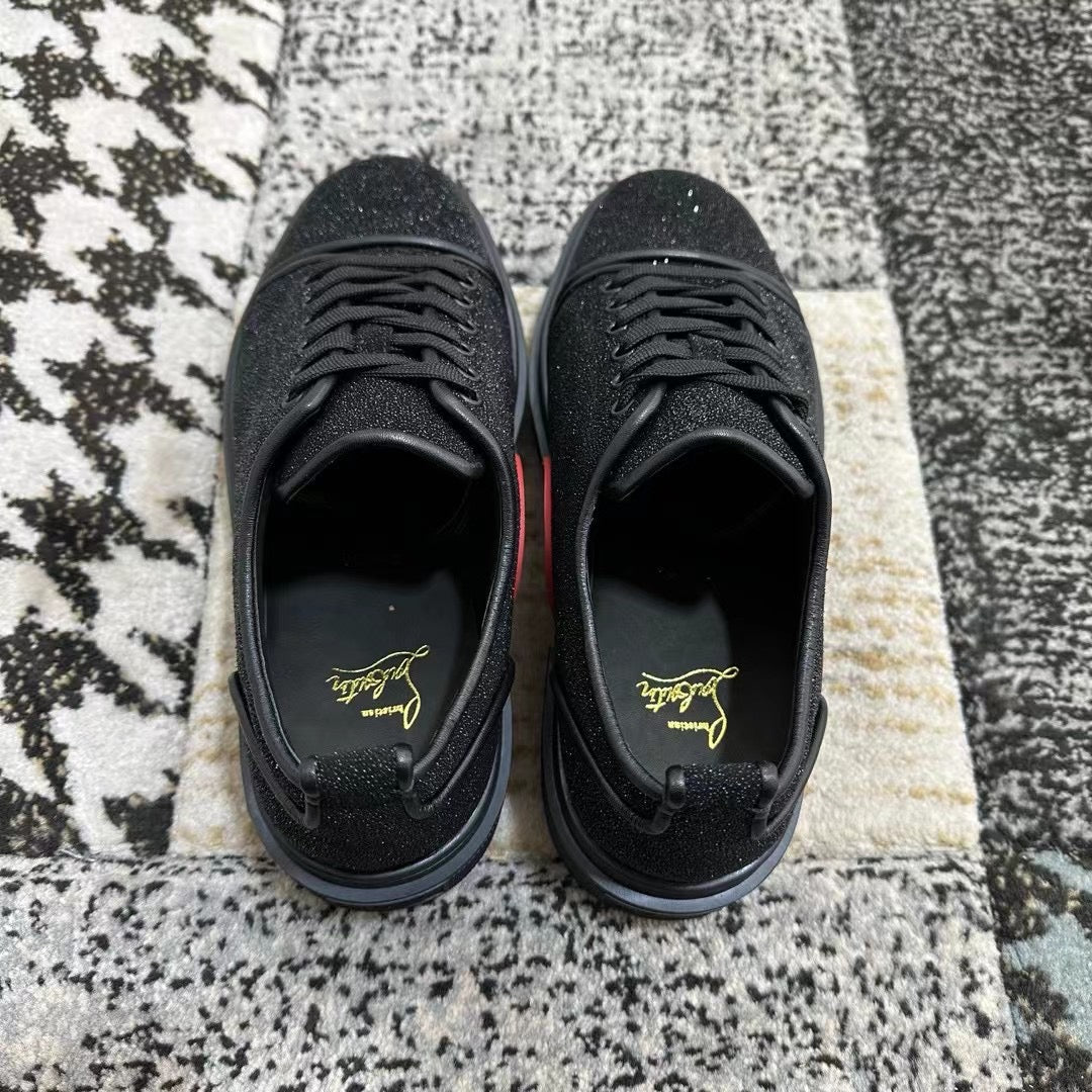Christian Louboutin Negru Shiny Low - prezentare produs