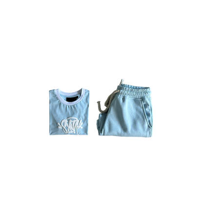 Syna Damă Tricou Șorturi Baby Albastru - prezentare produs